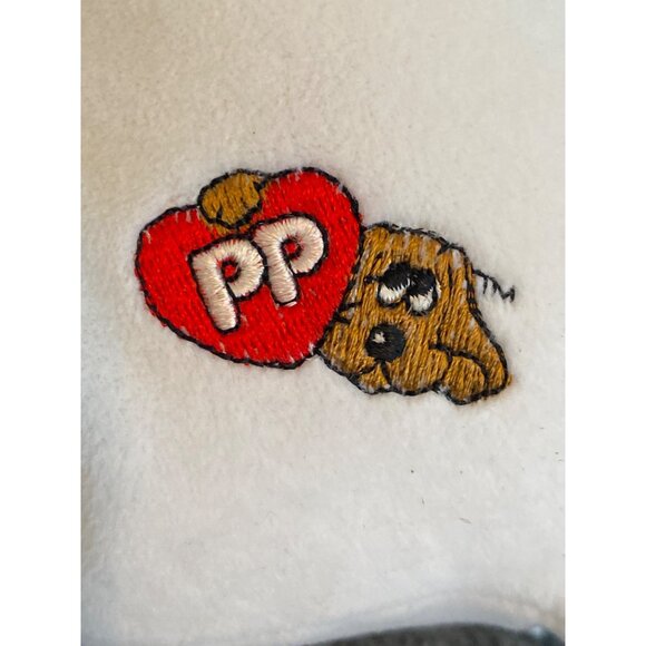 VTG Tonka Pound Puppies White Brown Spots Puppy Dog White Collar Plush lovey - Picture 8 of 16